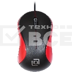 Мышь проводная Oklick 115S черный/красный, 1200 dpi, USB, кнопки - 3, фото 1