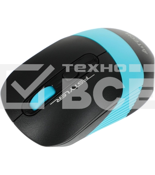 Мышь беспроводная A4Tech Fstyler FG10 черный/синий, 2000 dpi, радиоканал, USB, кнопки - 4