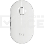 Мышь беспроводная Logitech Pebble M350 белый, 1000 dpi, радиоканал, Bluetooth, USB, кнопки - 3, фото 1