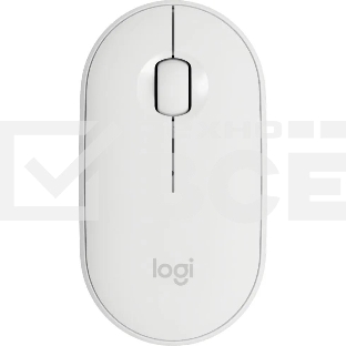 Мышь беспроводная Logitech Pebble M350 белый, 1000 dpi, радиоканал, Bluetooth, USB, кнопки - 3