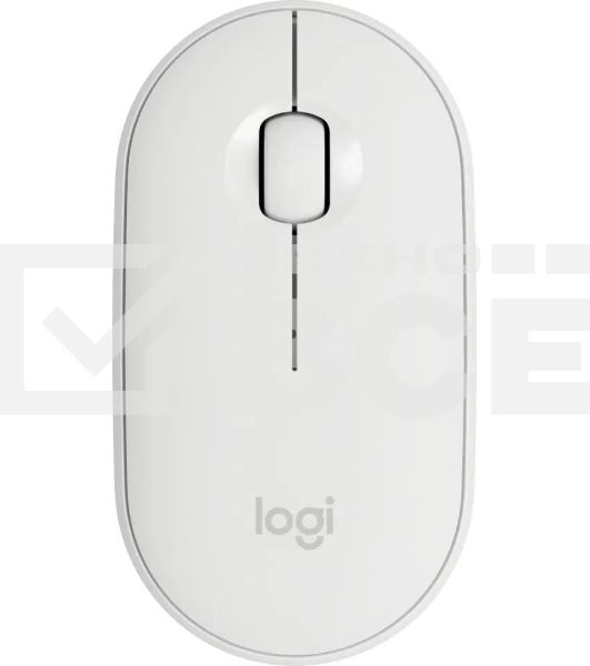 Мышь беспроводная Logitech Pebble M350 белый, 1000 dpi, радиоканал, Bluetooth, USB, кнопки - 3