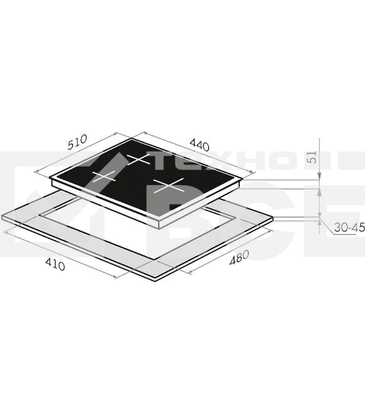 Газовая варочная панель Maunfeld EGHE.43.33CW/G, 3 конфорки, эмалированная сталь, белый