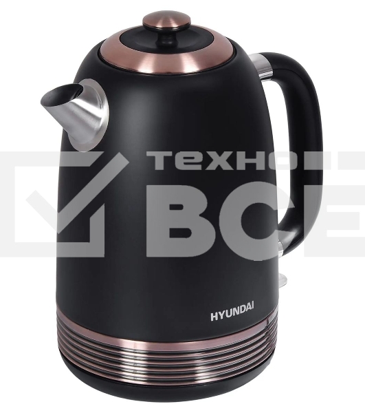 Чайник электрический Hyundai HYK-S4501 1.7л. 2200Вт черный/бронзовый (корпус: нержавеющая сталь/пластик)