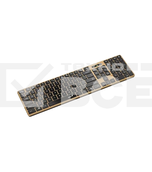 Клавиатура Genius Slimstar 7250BT гибридная, Bluetooth, радиоканал, сосновое дерево/чёрный