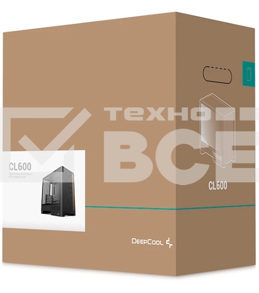Корпус DeepCool CL600, Midi-Tower, чёрный, 2 x 120 мм