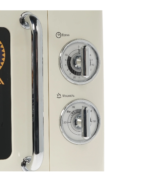 Микроволновая печь Tesler MM-2045 бежевый, 20 л, 700 Вт, переключатели - поворотный механизм