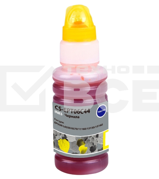 Чернила Cactus CS-EPT06C44 №112 желтый пигментный 70 мл для Epson L6550/6570/11160/15150/15160
