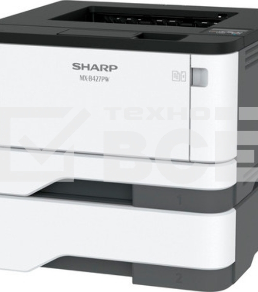 Принтер лазерный Sharp MXB427PWEU, A4, ч/б, печ. до 40 стр мин, 600 x 600 DPI, Ethernet, Wi-Fi, USB