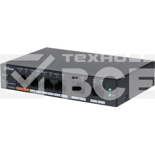 Коммутатор Dahua DH-CS4006-4ET-60 (L2) 4x100Мбит/с 2xКомбо(1000BASE-T/SFP) 30W управляемый
