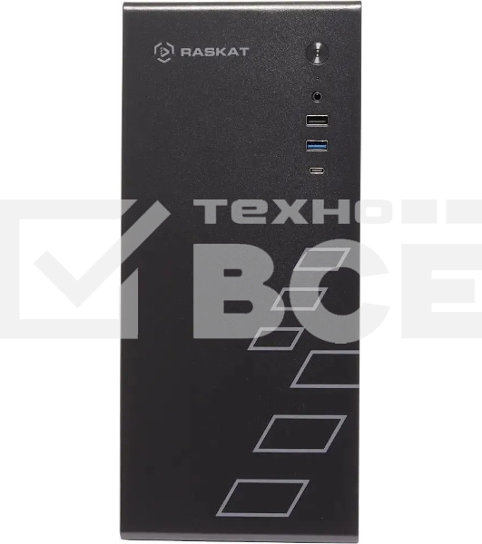 Компьютер Raskat Standart 300 (Intel Core i3 12100, RAM 16Gb, SSD 480Gb, no OS, kb+ms, black) 