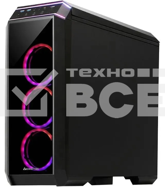 Корпус Chieftec Stallion II черный без БП ATX 4x120mm 1xUSB2.0 2xUSB3.1 audio bott PSU
