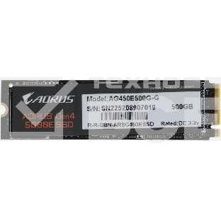 Накопитель SSD Gigabyte Aorus Gen4 5000E, AG450E500G-G 500Gb M.2 2280 Client PCI-Express 4.0 x4, NVMe 1.4 5000/3800 RTL