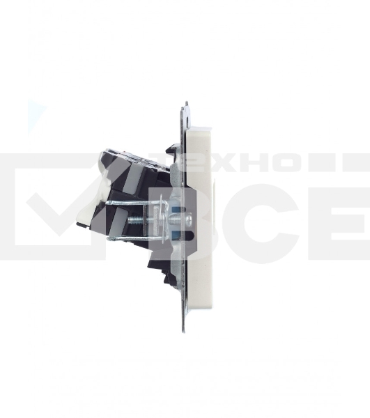 Розетка компьютерная двойная IEK BRITE РК10-2-БрЖ кат.5E RJ45 жемчуг