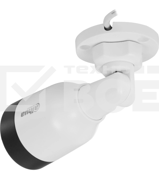 Уличная цилиндрическая IP-видеокамера DAHUA DH-IPC-HFW1230S1P-0280B-S6 2Мп, 1/2.8” CMOS, объектив 2.8мм, детектор человка, ИК-подсветка до 30м, IP67,  корпус: металл, пластик