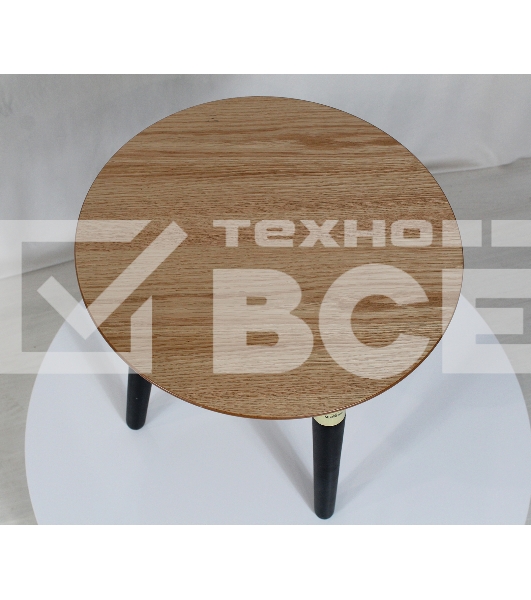 Столик кофейный SHEFFILTON SHT-CT17 дуб весенний/черное дерево/латунь (191695)