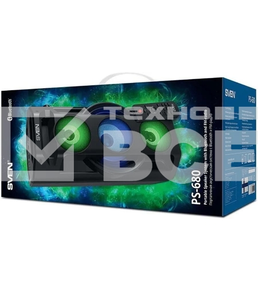 Колонка портативная Sven АС PS-680 черный 65W 1.0 BT