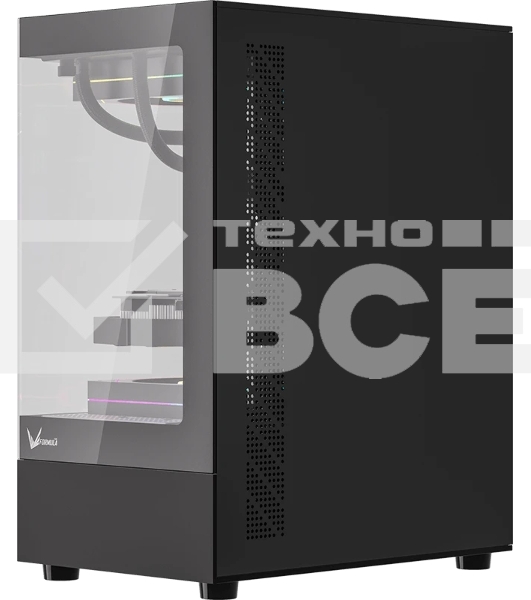 Компьютерный корпус AeroCool/Formula Crystal Z1CM черный без БП mATX 5x120мм 1xUSB3.0 audio bott PSU