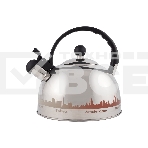 Чайник из нерж. стали Mallony MAL-CITY-01 с рисунком, меняющим цвет (2,8 литра, со свистком, капсульное дно), фото3