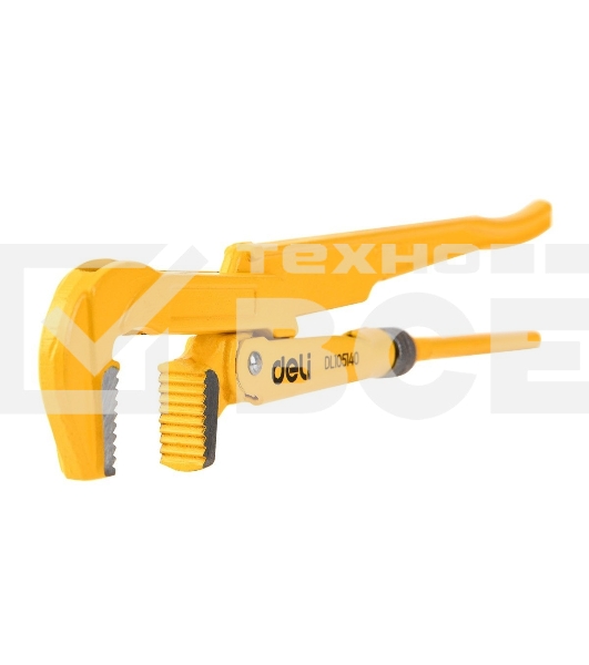 Трубный рычажный ключ №1 с прямыми губками Deli DL105140 315мм, раскрытие губок 0-40мм, сталь Cr-V