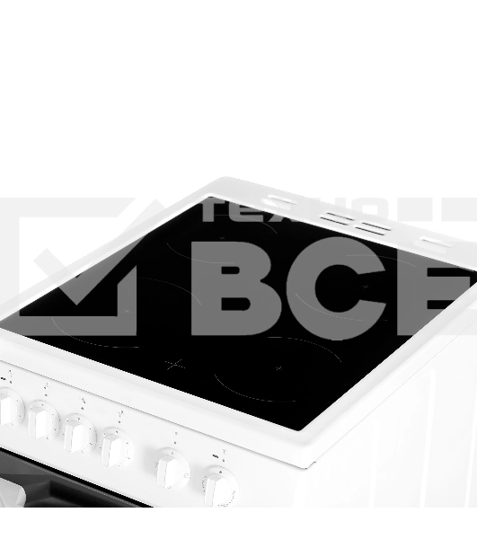 Плита электрическая Beko FFSS57000W белый, конфорок 4 электрических, духовка 60 л, 50 см x 85 см x 60 см