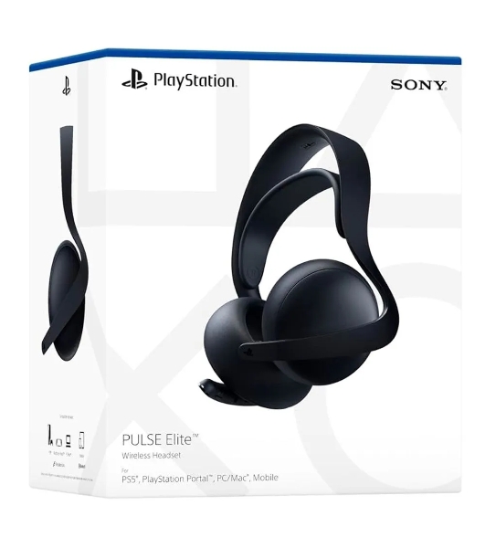 Гарнитура Sony PlayStation PULSE Elite чёрный, беспроводная, радиоканал, до 30 ч, совместимость с PS5