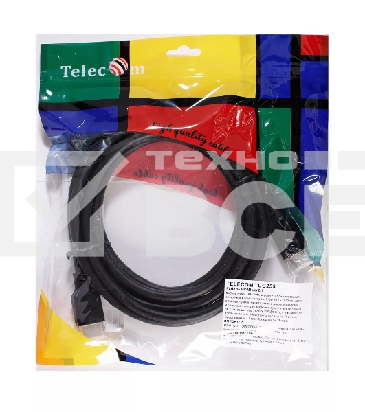 Кабель HDMI 19M/M,ver. 2.1, 8K@60 Hz 3m Telecom <TCG255-3M>