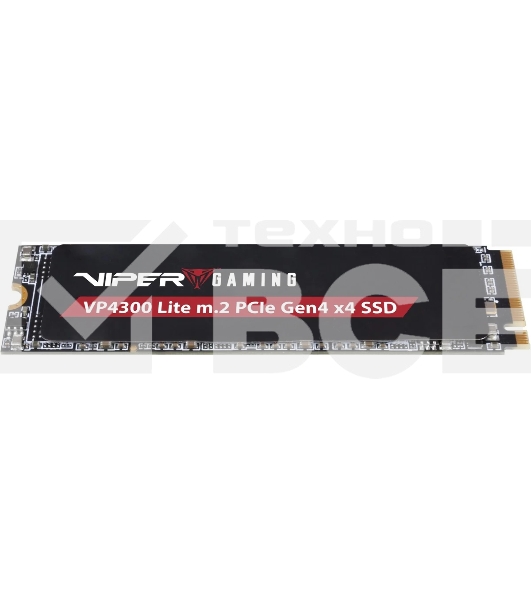 Накопитель SSD Patriot Viper VP4300 Lite, 500GB, PCIe 4.0 x4, M.2 2280, NVMe, R/W 7000/4000, с радиатором