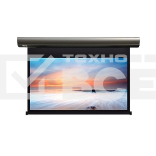 Экран с электроприводом Lumien Cinema Control 241x400 см (раб.область 220х390 см) Matte White черн. кайма по периметру, серый корпус, 16:9