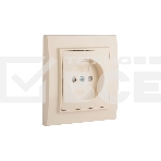 Розетка EKF Минск ERR10-022-200 1-м СП 10А IP20 без заземления, с защитными шторками, бежевый, фото2
