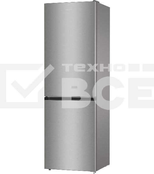 Холодильник Gorenje NRKE62XL серебристый металлик двухкамерный 203/99л морозилка снизу, No Frost