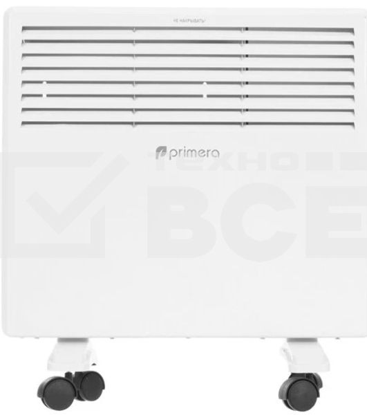 Конвектор Primera PHP-1000-MWB, белый, 1000 Вт, 15 м2, термостат