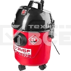 Строительный пылесос Зубр ПУ-15-1200 М1 красный/черный, 1200 Вт, уборка сухая/влажная, пылесборник мешок, 15 л, фото6