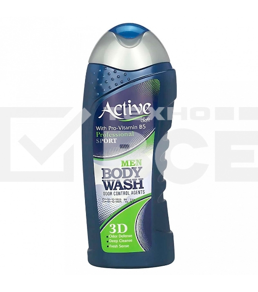 Гель для душа Active мужской, с витамином B5 Спорт 3D NATURAL, 400 мл (512302022)