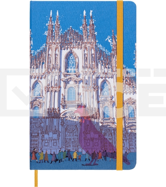 Блокнот Moleskine LIMITED EDITION I AM MILAN LEQP060IAMI Large 130х210мм, 240 страниц, слоновая кость страницы линейка, твердая обложка, белый