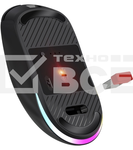 Мышь беспроводная/проводная Defender Stone GM-551 черный, 7200 dpi, радиоканал, Bluetooth, USB, кнопки - 7