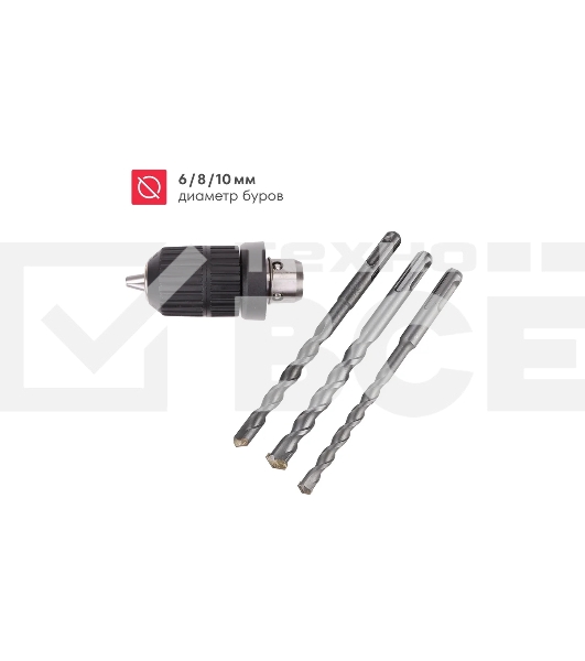 Перфоратор Boxbot RH-800С, 800 Вт, 2.8 Дж, кейс, быстросъ емный патрон SDS+ и кулачковый патрон в комплекте