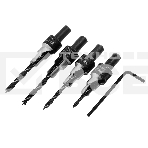 Набор сверл под конфирмат Denzel 3-5 мм, 4 шт, фото 1