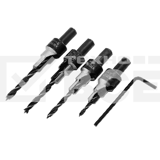 Набор сверл под конфирмат Denzel 3-5 мм, 4 шт