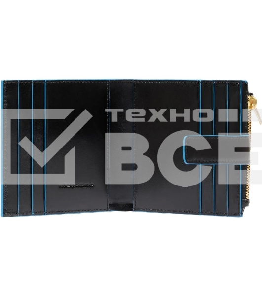 Чехол для кредитных карт Piquadro Blue Square PP6843B2R/N черный натур.кожа