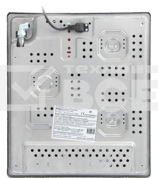 Газовая варочная панель Maunfeld EGHE.43.33CW/G, 3 конфорки, эмалированная сталь, белый