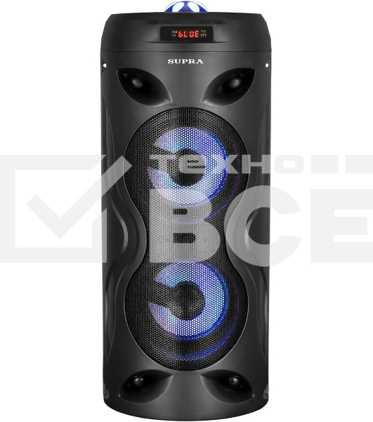 Акустическая система SUPRA SMB-330, 20Вт, с караоке, Bluetooth, FM, USB, черный