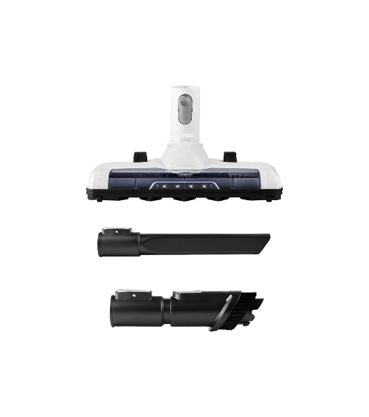 Пылесос вертикальный Horizont HVC102SE белый/красный, питание от аккумулятора, 100 Вт, уборка сухая, пылесборник 0.65 л