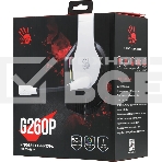 Наушники с микрофоном A4Tech Bloody G260p белый/черный 2м мониторные USB оголовье (G260P), фото5