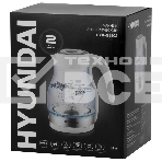 Чайник электрический Hyundai HYK-G3802 1.7л. 2200Вт белый/серебристый (корпус: стекло), фото3