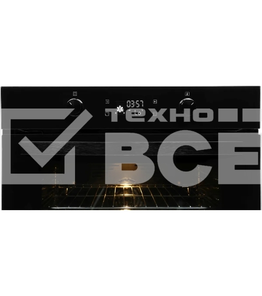 Встраиваемый духовой шкаф электрический Hyundai HEO 6646 BG черное стекло