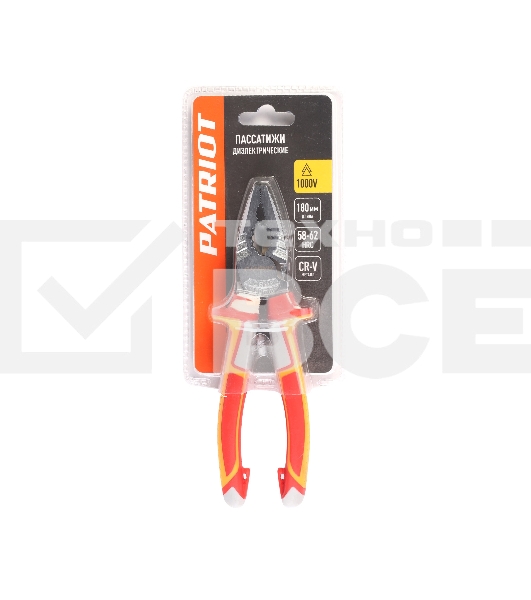 Пассатижи диэлектрические PATRIOT PCP 180 DN, 1000 V, Cr-V, 180мм