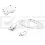 Комплект зарядное устройство Hama H-183266 2.4A для Apple кабель Apple Lightning белый, фото2