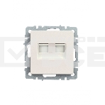 Розетка компьютерная двойная IEK BRITE РК10-2-БрЖ кат.5E RJ45 жемчуг, фото4
