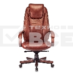 Кресло руководителя Бюрократ T-9923WALNUT светло-коричневый Leather Eichel, кожа, крестовина металл/дерево, фото17