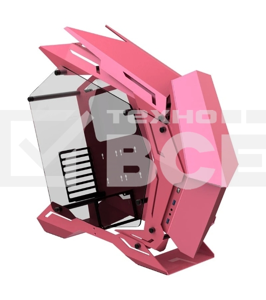 Корпус без блока питания JONSBO MOD-3, Full-Tower, TG, no fans, 2xUSB-A 3.0, EATX, ATX, mATX, mITX Pink
